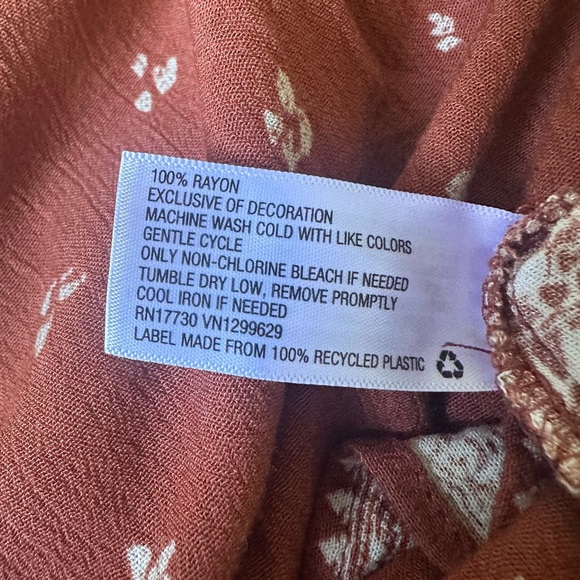 Sacred Threads Hippie Boho Gypsy Festival Block Print Peasant Smock Top One Size - Picture 4 of 5